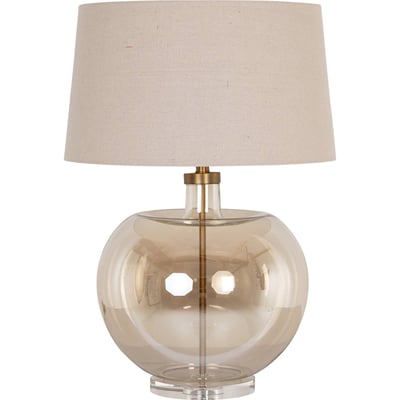 Lampe à poser ronde en verre et métal RECOLLECTION
