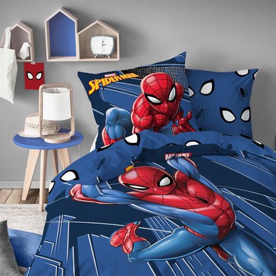 Parure de lit imprimée 100% coton, TRUE HERO SPIDER-MAN