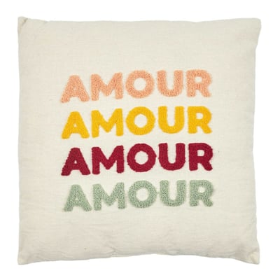 Coussin avec bouclette 40x40 AMOUR DECORATIE