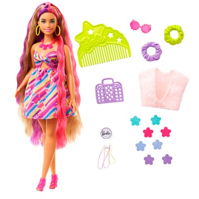Barbie Poupée Barbie Ultra Chevelure plantureuse avec 15 accessoires MATTEL
