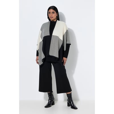 Poncho à carreaux, coupe ouverte ULLA POPKEN