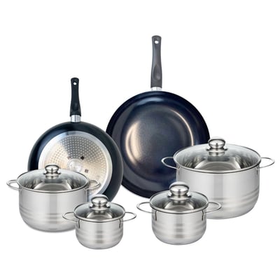 2 poêles 28/32cm + 4 faitouts 14/16/20/24cm PRIMA BRILLANT ELO