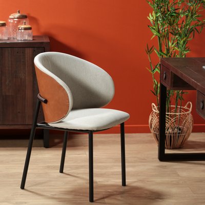 Chaise design dossier arrondi beige (lot de 2) HAWAI PIER IMPORT