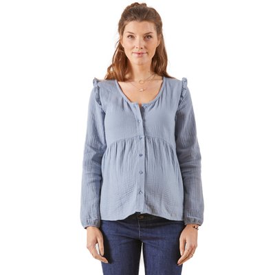 Blouse de grossesse et d'allaitement gaze de coton VERTBAUDET