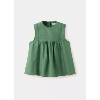 Blouse coton détails froncés MANGO BABY