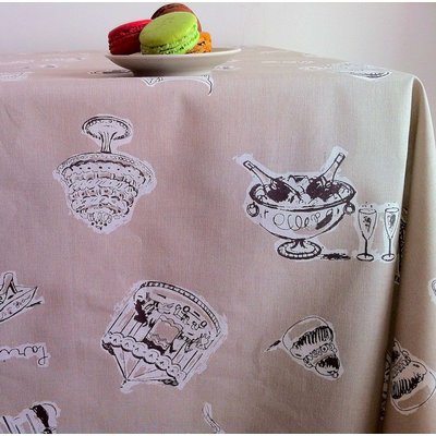 Nappe enduite ronde ou ovale Paris FLEUR DE SOLEIL