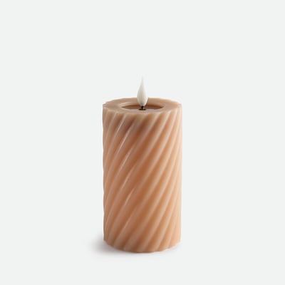 Bougie LED torsadée, en cire, hauteur 16 cm, CASPAR LA REDOUTE INTERIEURS