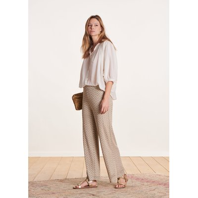Pantalon 7/8ème en maille zigzag LA FEE MARABOUTEE