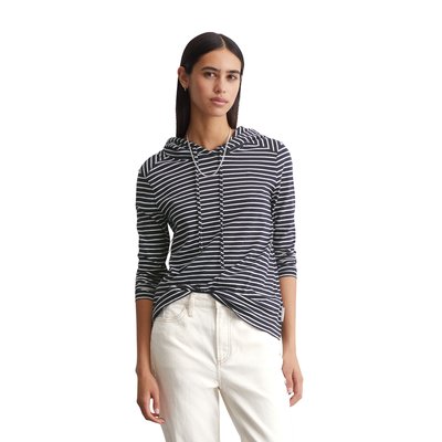 Longsleeve à capuche relaxed en doux jersey de coton organique MARC O’POLO DENIM