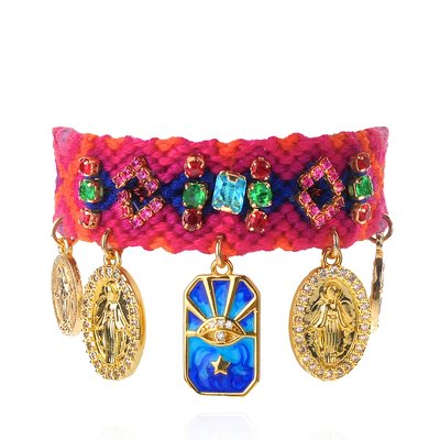 Bracelet tissé avec perles et pampilles CRUZES HIPANEMA