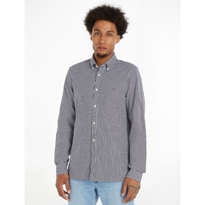 Camisa às riscas, colarinho com botões, malha piqué slim, 1985 TOMMY HILFIGER