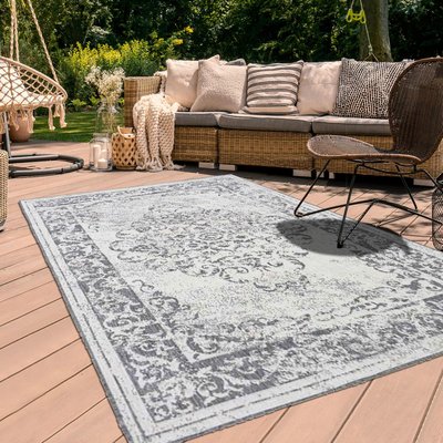 Tapis extérieur, kilim reversible EX1 MED UN AMOUR DE TAPIS