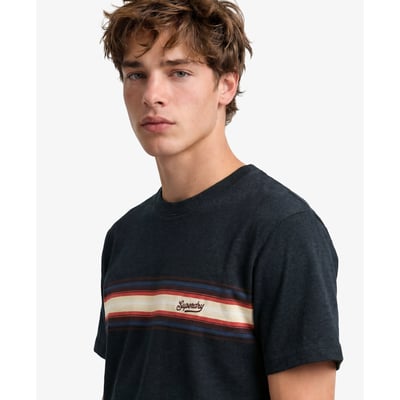 T-shirt Outdoor Stripe Logo Coupe Décontractée SUPERDRY