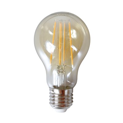 Ampoule poire ambrée LED filament lumière chaude (E27) PIER IMPORT