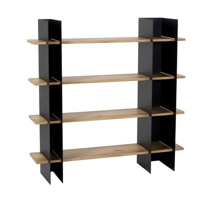 Etagère avec structure en Métal et étagères décor chêne L120 cm - KATE CALICOSY