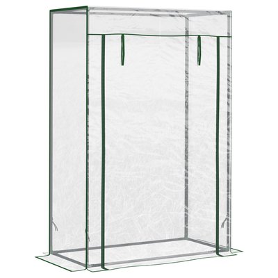 Serre de jardin à tomates acier thermolaqué vert PVC transparent OUTSUNNY