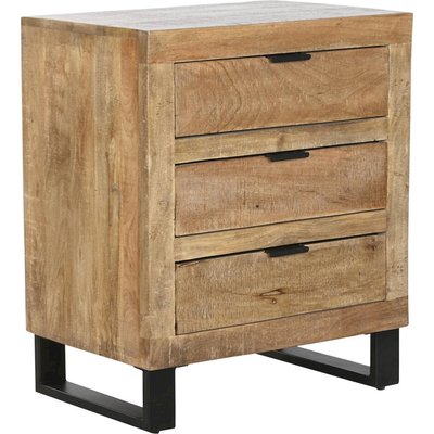 Table de chevet en bois de manguier et métal élégante RECOLLECTION