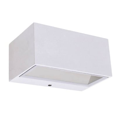 Applique murale d'extérieur sur secteur bidirectionnelle GEMINI GREY aluminium gris LED blanc H6,5cm LUMISKY
