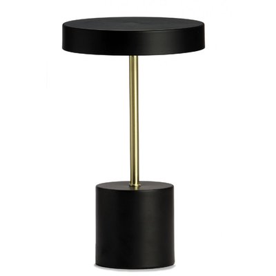 Lampe à poser vintage métal noir et doré -18x18x30cm WADIGA