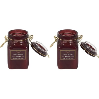 Bougie parfumée pot à clip apothicaire 9 x 6 x 11 cm (Lot de 2) CMP