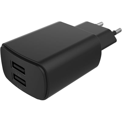 Chargeur 24W 2 USB-A noir ESSENTIEL B
