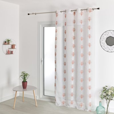 Voilage brodé éventail avec œillets HOME MAISON