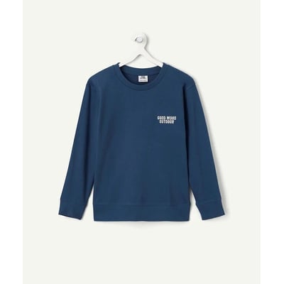 Sweat col rond en molleton, avec message devant et motif imprimé au dos  TAPE A L'OEIL