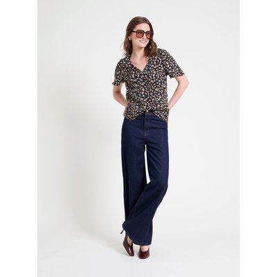 Haut ample à motifs col V FORET NAF NAF