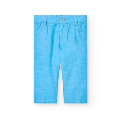 Pantalon droit uni avec fermeture à bouton BOBOLI