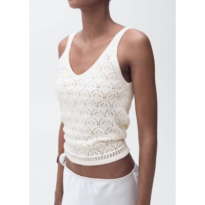 Top maille détails ajourés MANGO