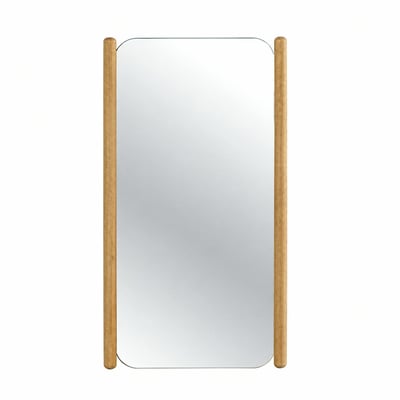 Miroir d'entrée vertical - baguettes latérales bois IENA PIER IMPORT