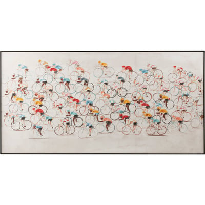Tableau cycliste sur toile rectangulaire RECOLLECTION