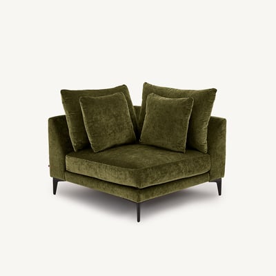 Ecksofa aus Mischvelours, MODERNISTE, Design Emmanuel Gallina AM.PM X EMMANUEL GALLINA