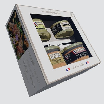 Coffret de 4 terrines gourmandes à déguster à domicile- SMARTBOX - Coffret Cadeau Gastronomie SMARTBOX