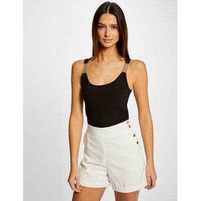 Top, spalline con dettaglio gioiello MORGAN