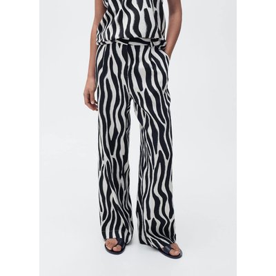 Pantalon droit imprimé zèbre MANGO