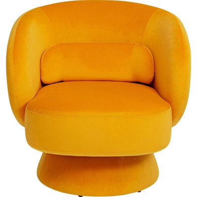 Fauteuil pivotant en polyester bouclé, ORION KARE DESIGN
