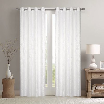 Paire de rideaux jacquard tissé abstrait avec relief HOME MAISON