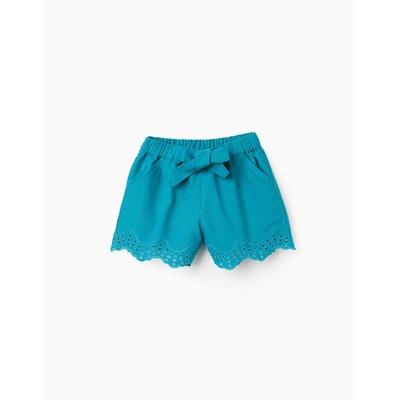 Short en Coton et Lin avec Broderie Anglaise ZIPPY