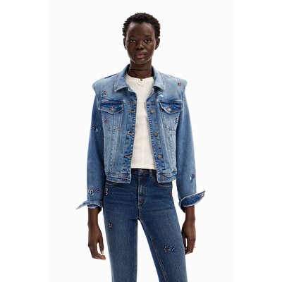 Veste en jean fleurie femme La Redoute