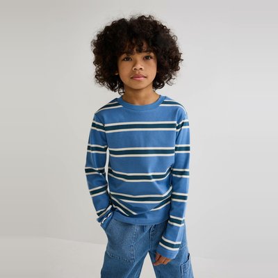 T-shirt manches longues rayé en coton BIO GOTS MONOPRIX