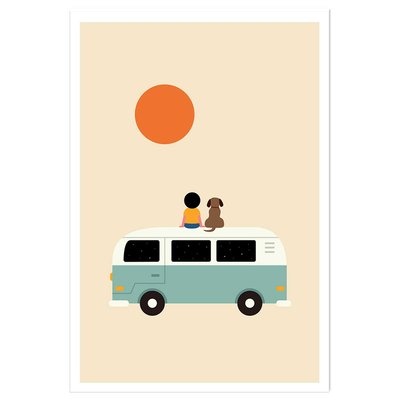 Affiche enfant sur le van HEXOA