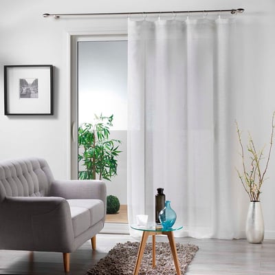 Voilage anneaux 140x240cm Milza gris EDEN