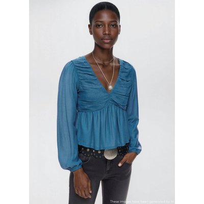 Blouse fluide froncée MANGO TEEN