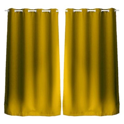 Lot de 2 Rideaux uni avec œillets TOILINUX