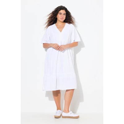 Robe midi en seersucker, coupe évasée ULLA POPKEN