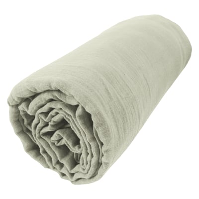 Drap housse gaze de coton 140 x 190 cm Gaia camel EDEN