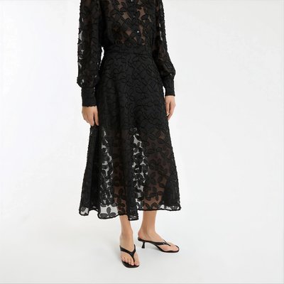Jupe évasée, longue, en voile dévoré LA REDOUTE COLLECTIONS