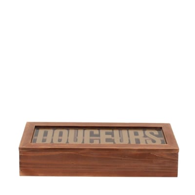 Boite en bois "Douceurs" 30x12cm ORNAMI