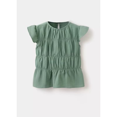 T-shirt 100 % coton froncé MANGO KIDS